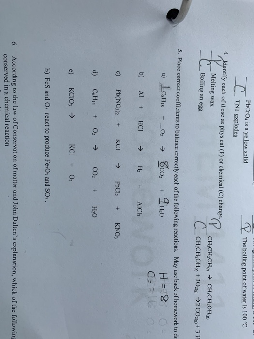 Solved Pbcro Is A Yellow Solid The Boiling Point Of Water Chegg Com