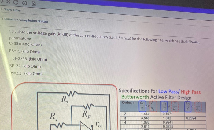 Solved Show Timer Question Completion Status: Calculate the | Chegg.com