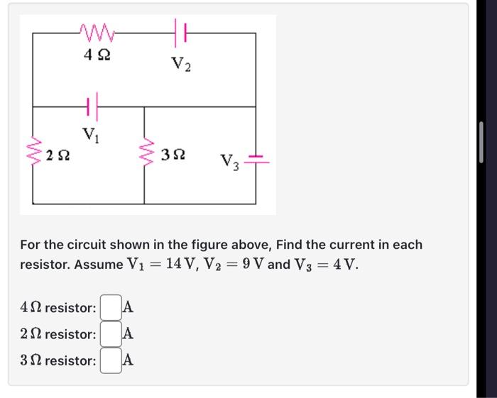 Solved For the circuit shown in the figure above, Find the | Chegg.com