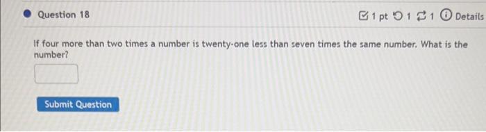 12 is at least seven less than four times a number