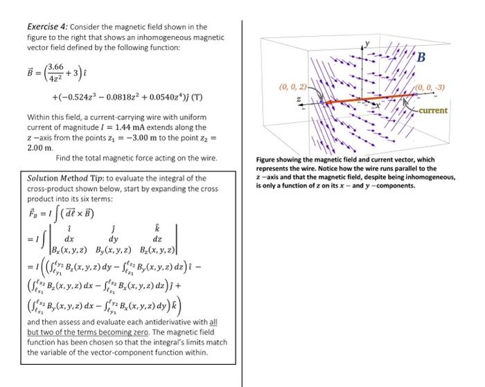Solved Exercise 4: Consider the magnetic field shown in the | Chegg.com