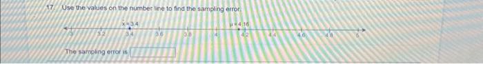 Solved 17. Use the values on the number line to find the | Chegg.com