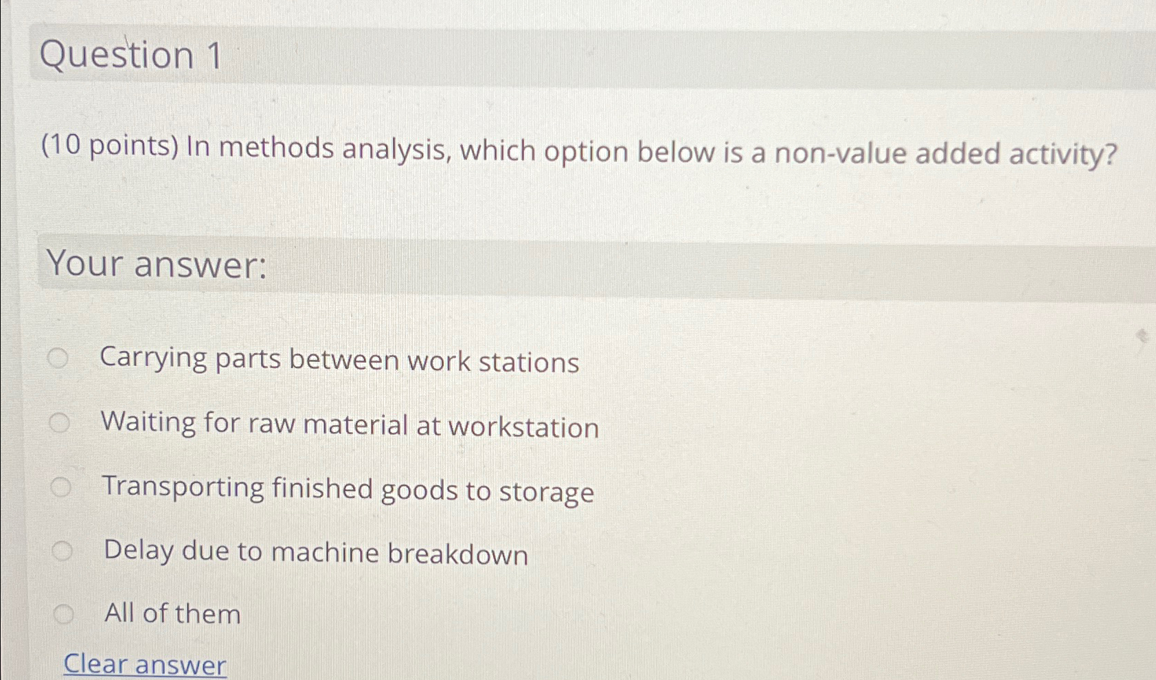 Solved Question 1(10 ﻿points) ﻿In methods analysis, which | Chegg.com