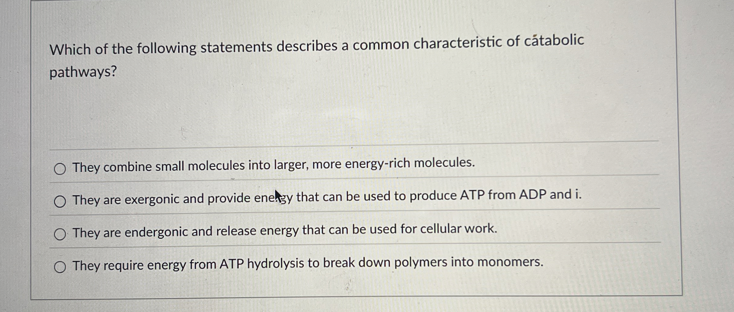 Solved Which of the following statements describes a common