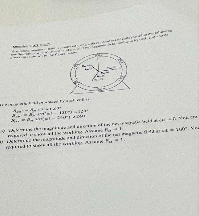 Solved Question 4 (CLO 5.7) A rotating magnetic field is | Chegg.com