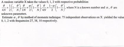 Solved A random variable X takes the values 0, 1. 2 with | Chegg.com
