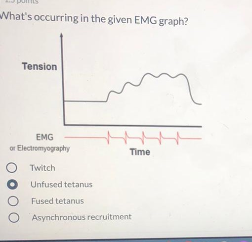 Solved What's occurring in the given EMG graph? Tension EMG | Chegg.com