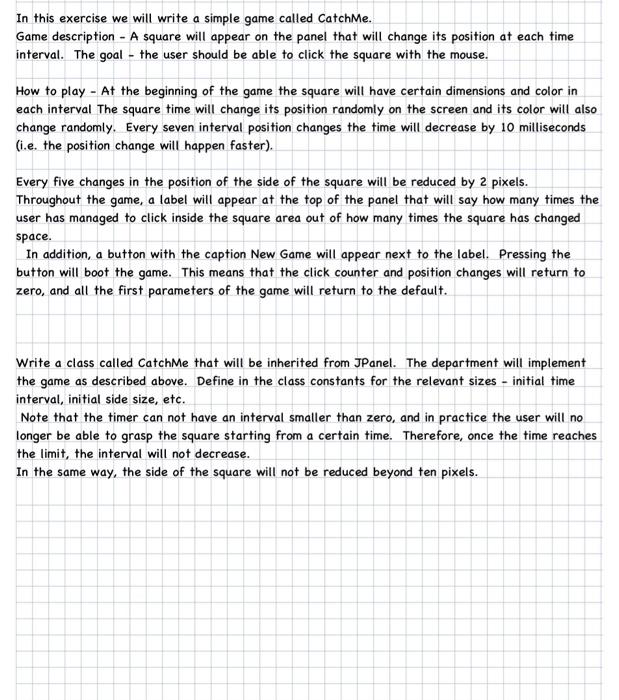 Solved In this exercise we will write a simple game called | Chegg.com