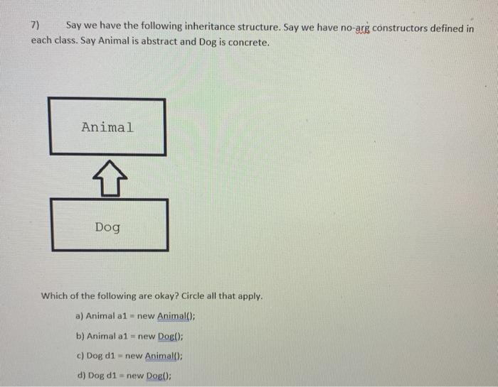 Solved 1) We can have a maximum of 5 constructors. a) True | Chegg.com