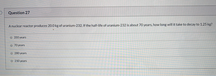 Solved Question 27 A Nuclear Reactor Produces 20 0 Kg Of Chegg solved-question-27-a-nuclear-reactor-produces-20-0-kg-of-chegg