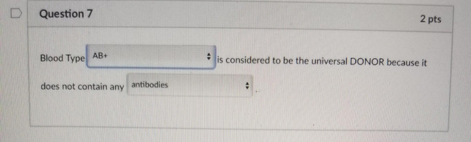 Solved antibodies blood types A A+ B B+ AB VABABlood