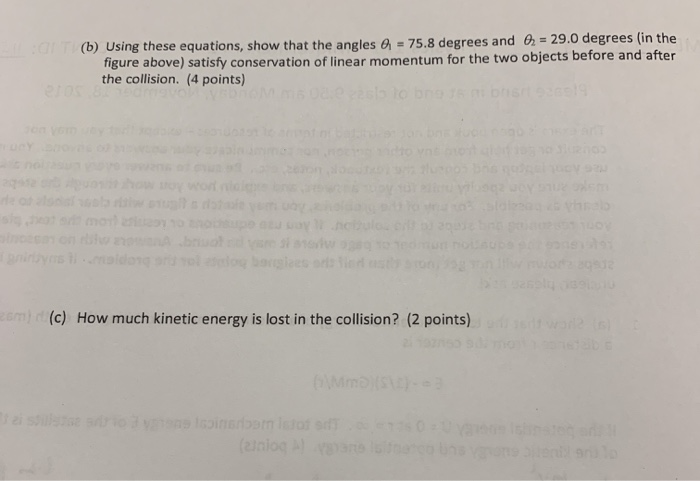 Solved Two objects of mass m and 2m have an inelastic | Chegg.com