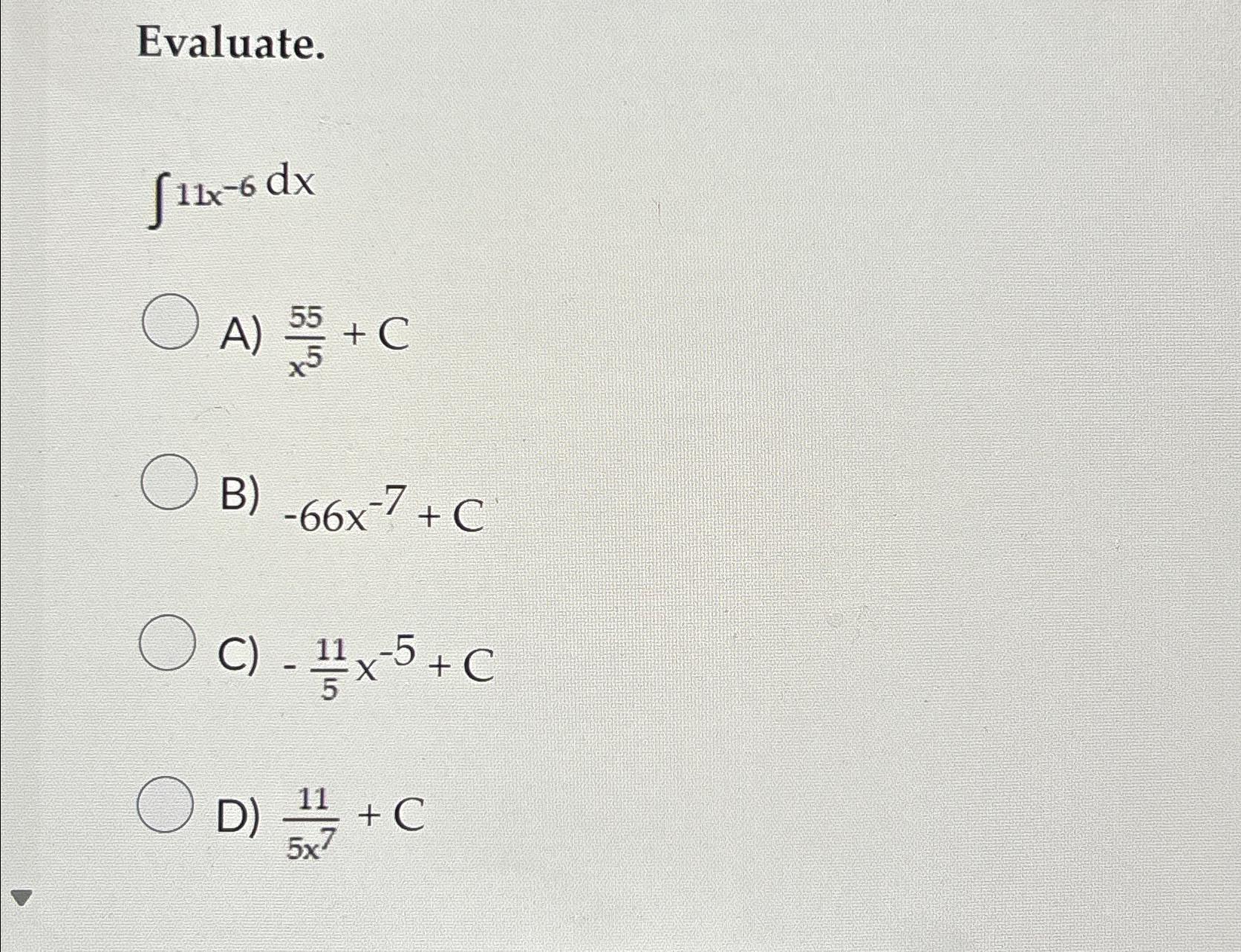 solved-evaluate-11x-6dxa-55x5-cb-66x-7-cc-115x-5-cd-chegg