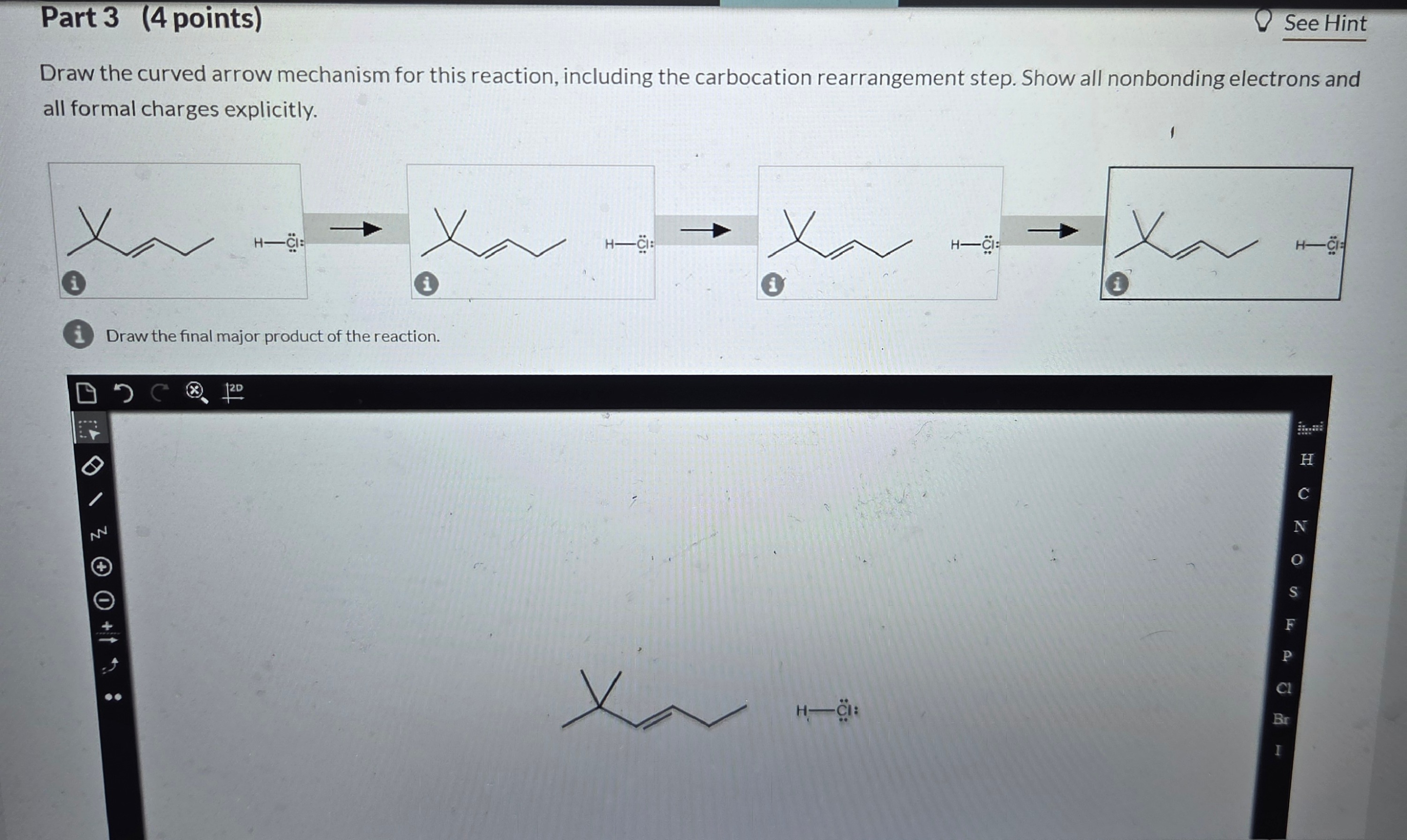 Solved Part 3 (4 ﻿points)Draw the curved arrow mechanism for | Chegg.com