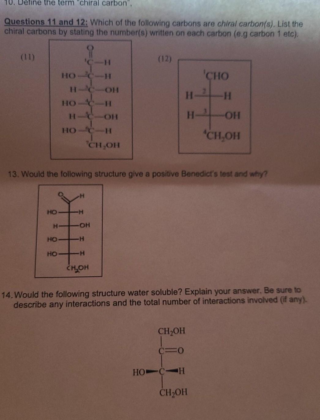 Solved Questions 5-7: Classify the following structures as | Chegg.com