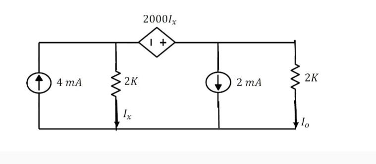 Solved Find Io in the circuit, use the concept of | Chegg.com