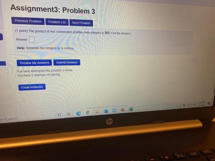 Solved Assignment3: Problem 3 Previous Problem Problem List | Chegg.com