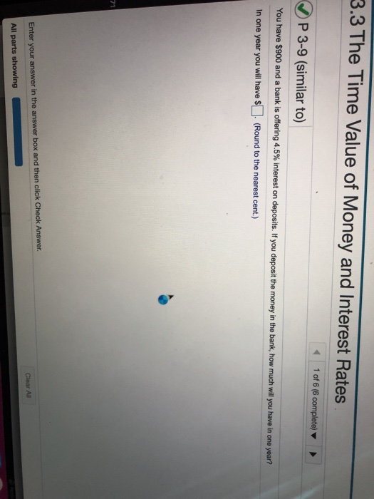Solved 3.3 The Time Value of Money and Interest Rates 1 of 6 | Chegg.com
