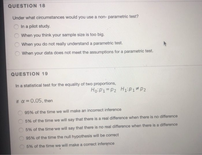 Solved Question 18 Under What Circumstances Would You Use A Chegg Com