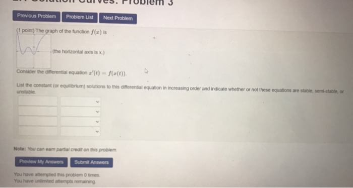 Solved Previous Problem Problem List Next Problem (1 point) | Chegg.com