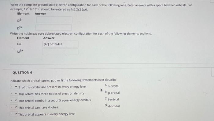 Solved Write the complete ground state electron | Chegg.com