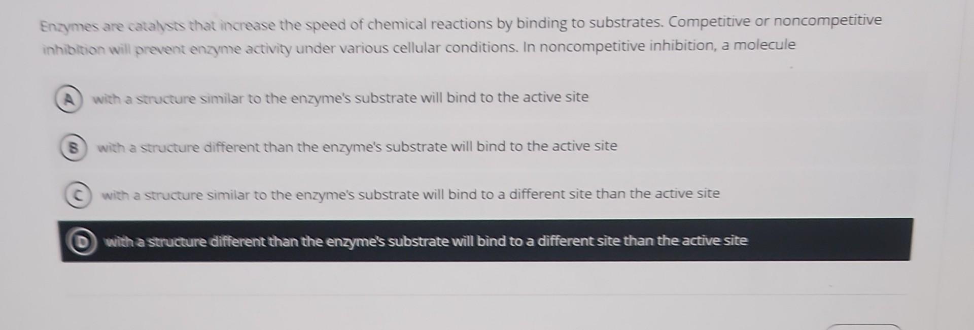 Solved Question 10 Enzymes are catalysts that increase the | Chegg.com
