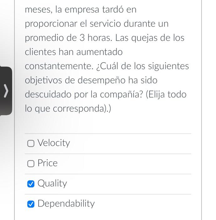 meses, la empresa tardó en proporcionar el servicio durante un promedio de 3 horas. Las quejas de los clientes han aumentado