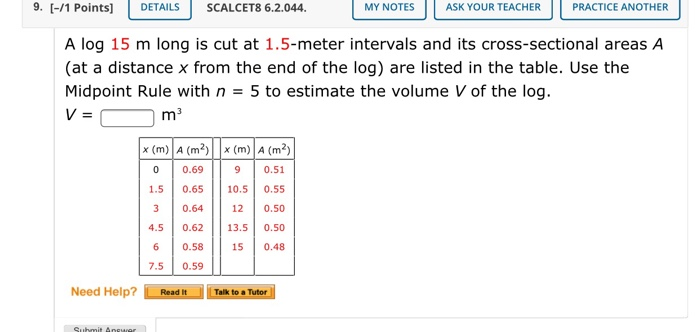 Solved Ask Your Teacher Practice Another 9 1 Points Chegg Com