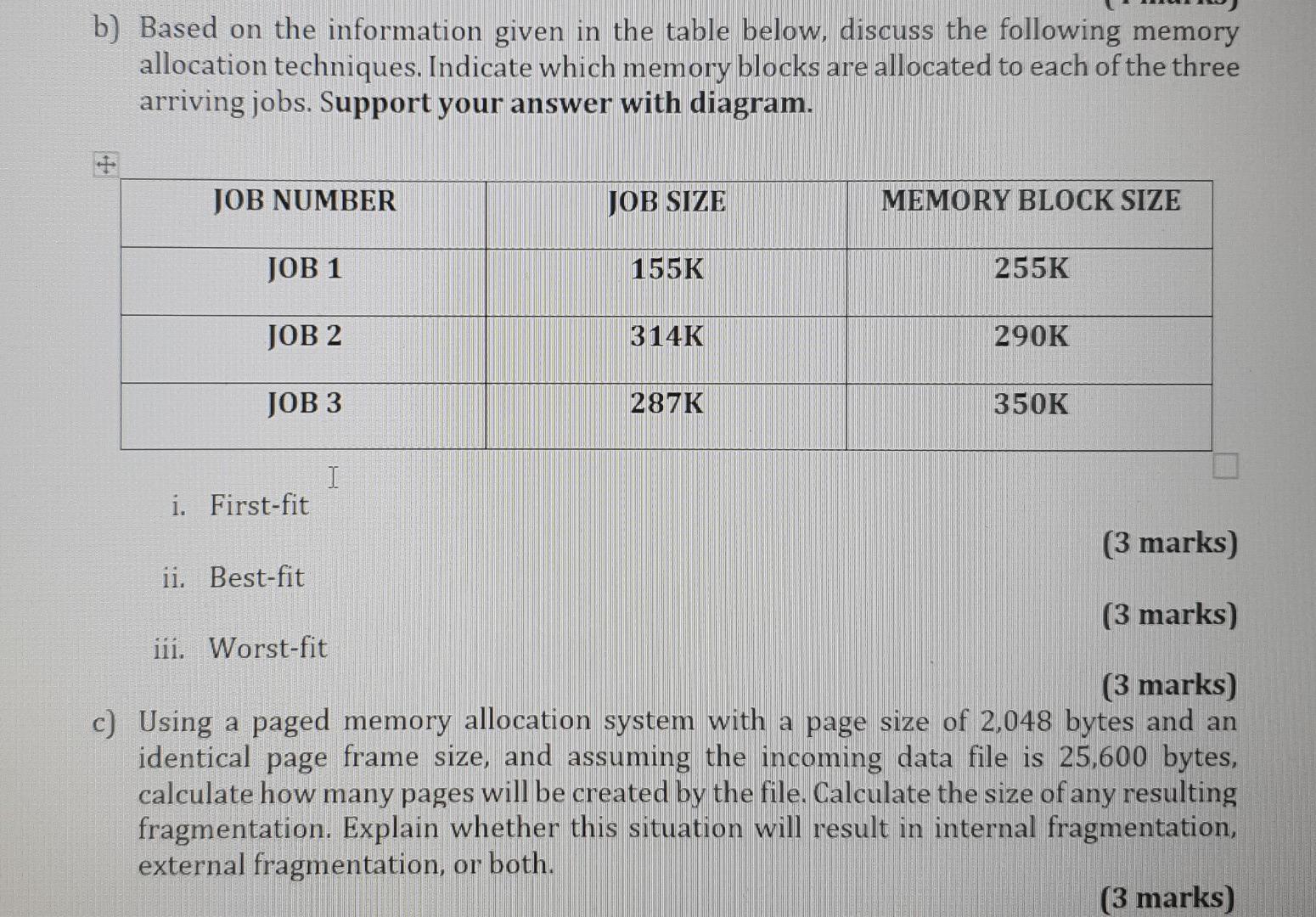 Solved B) Based On The Information Given In The Table Below, | Chegg.com