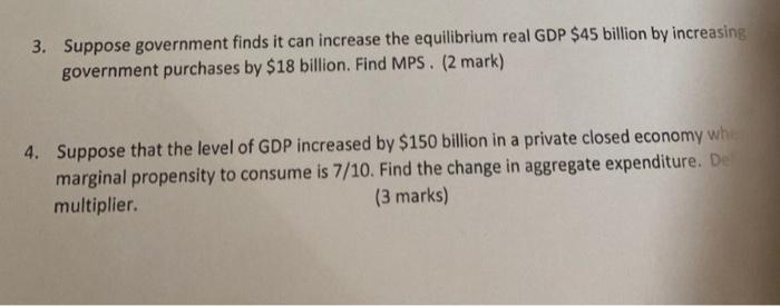 Solved 3. Suppose Government Finds It Can Increase The | Chegg.com