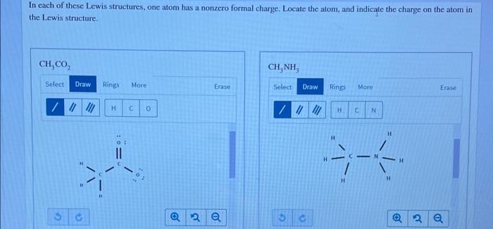 Solved locate the atoms that has nonzero formal change . and | Chegg.com
