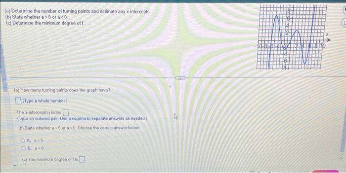 Solved (a) Determine the number of turning points and | Chegg.com