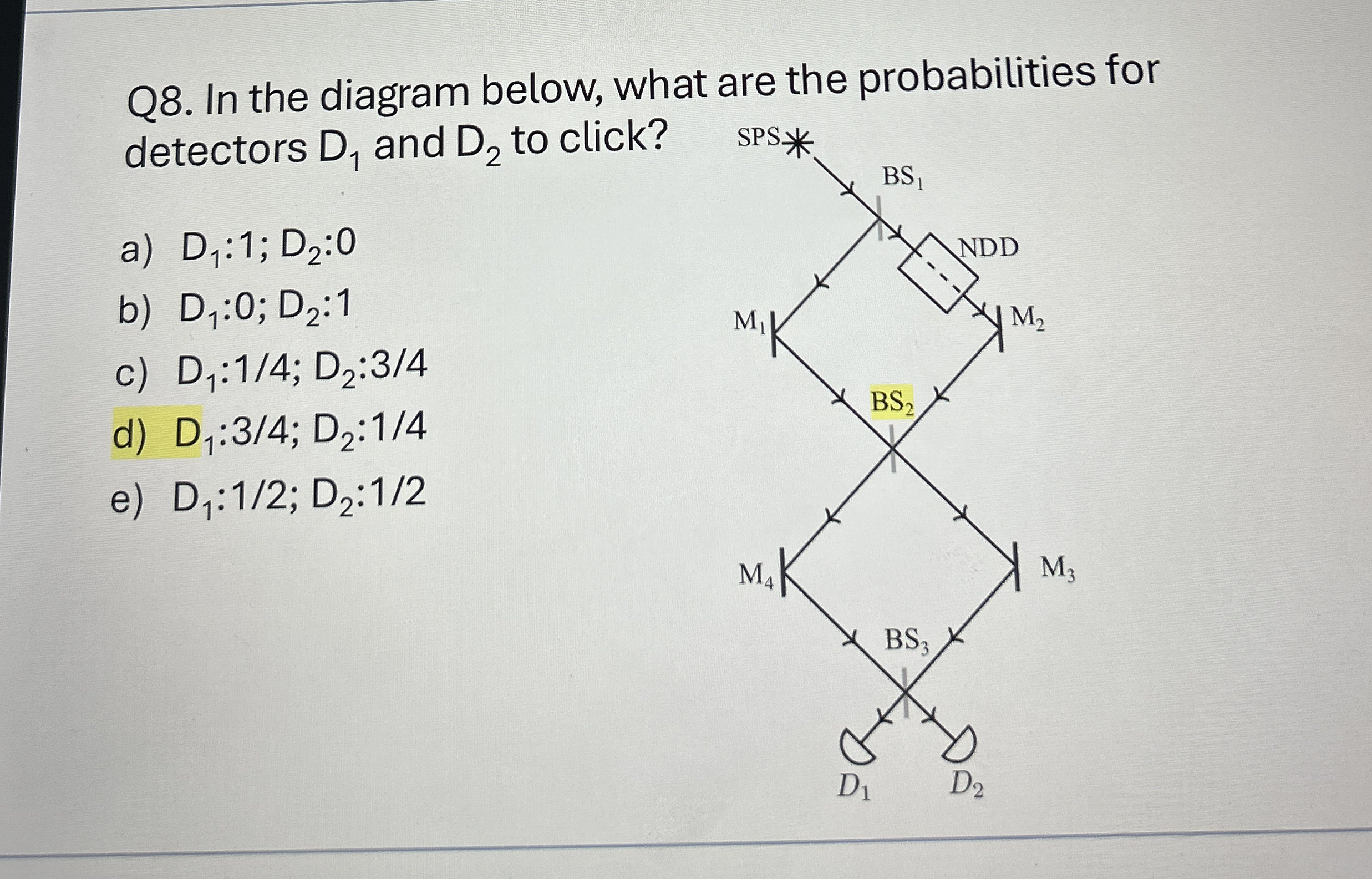 Solved Q8. ﻿In the diagram below, what are the probabilities