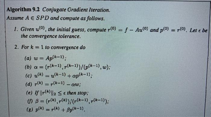 7 Write Programs To Do A Banded Cholesky B C Chegg Com