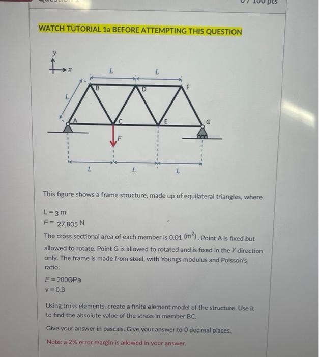 Solved WATCH TUTORIAL 1a BEFORE ATTEMPTING THIS QUESTION | Chegg.com