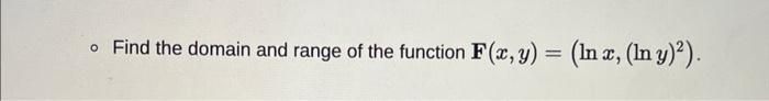 find range of a function ln