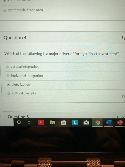 Solved preferential trade area Question 4 1p Which of the | Chegg.com