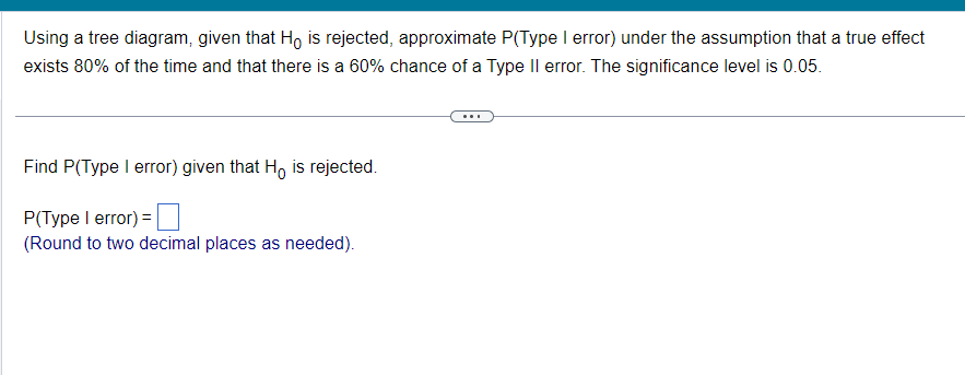 Solved Using a tree diagram, given that H0 ﻿is rejected, | Chegg.com
