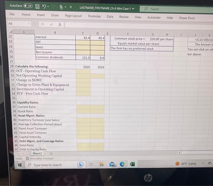 Solved 2 Fill in the yellow cells with the appropriate | Chegg.com