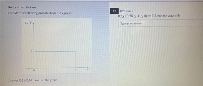Solved Uniform distribution 110.25 points Consider the | Chegg.com