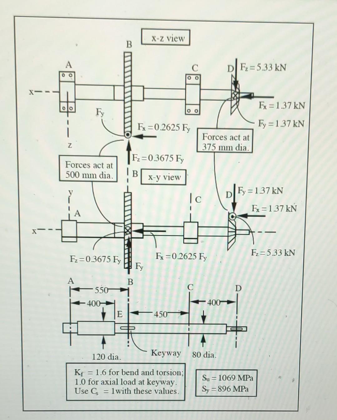 Solved A Countershaft Has Helical Gear (B), Bevel Gear (D), | Chegg.com