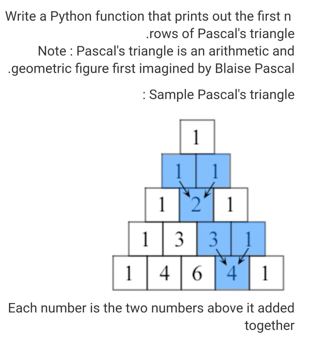 Solved Write a Python function that prints out the first n | Chegg.com