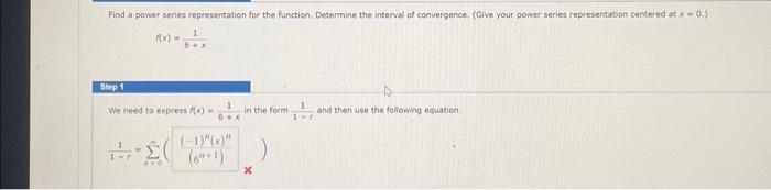 Solved Find a power series representation for the function. | Chegg.com