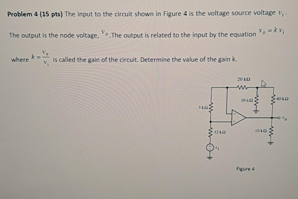 Solved Problem 4 (15 pts) The input to the circuit shown in | Chegg.com
