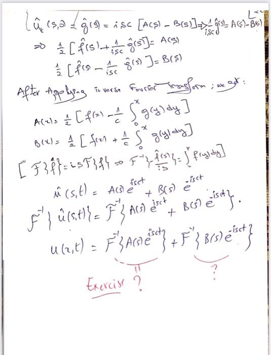 Solved Forrier Transform Q1 Consider The Heat Equation U Chegg Com