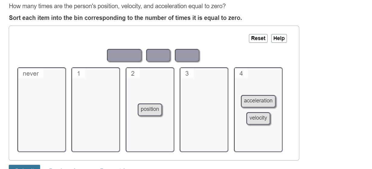 How many times are the person's position, velocity, | Chegg.com