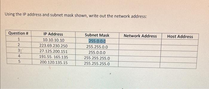 ip address and subnet mask questions