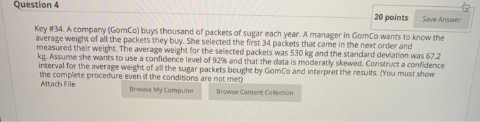 Solved Question 4 20 points Save Answer Key #34. A company | Chegg.com