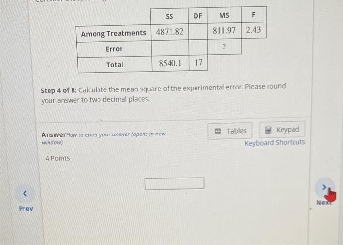 Solved Consider the following table: Among Treatments Error | Chegg.com