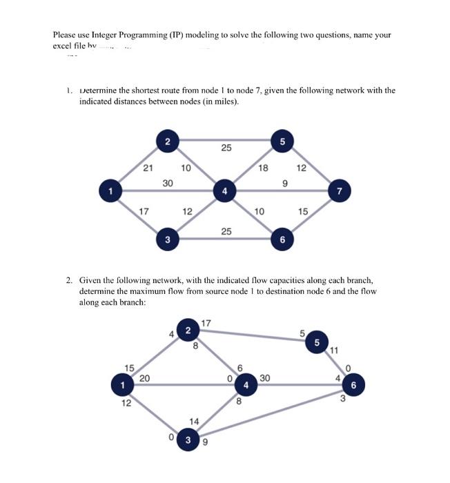 Solved Please use Integer Programming (IP) modeling to solve | Chegg.com